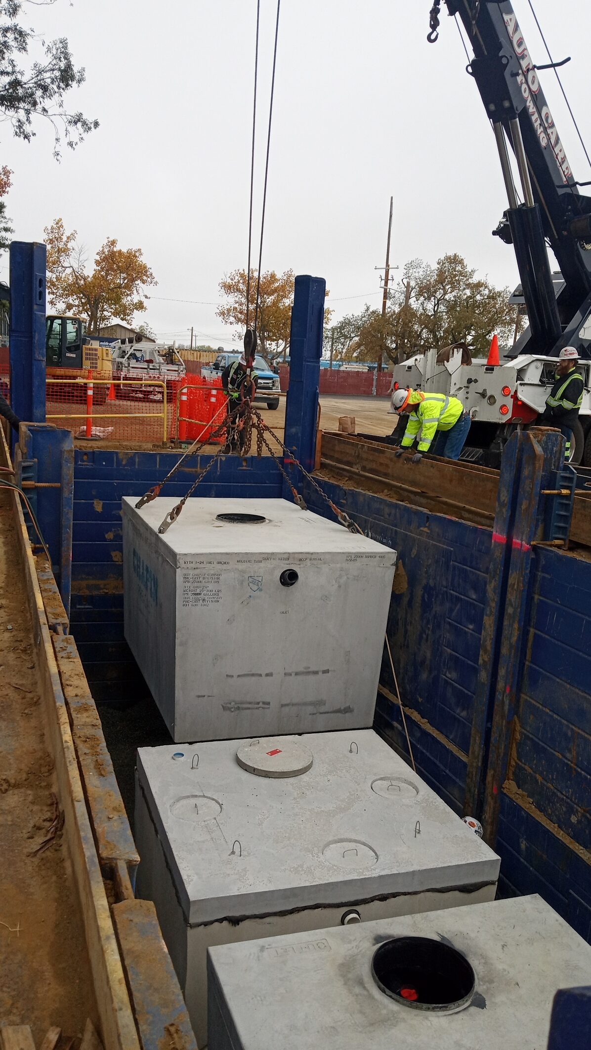 Hoot commercial septic system installation PGE substation Solano County California