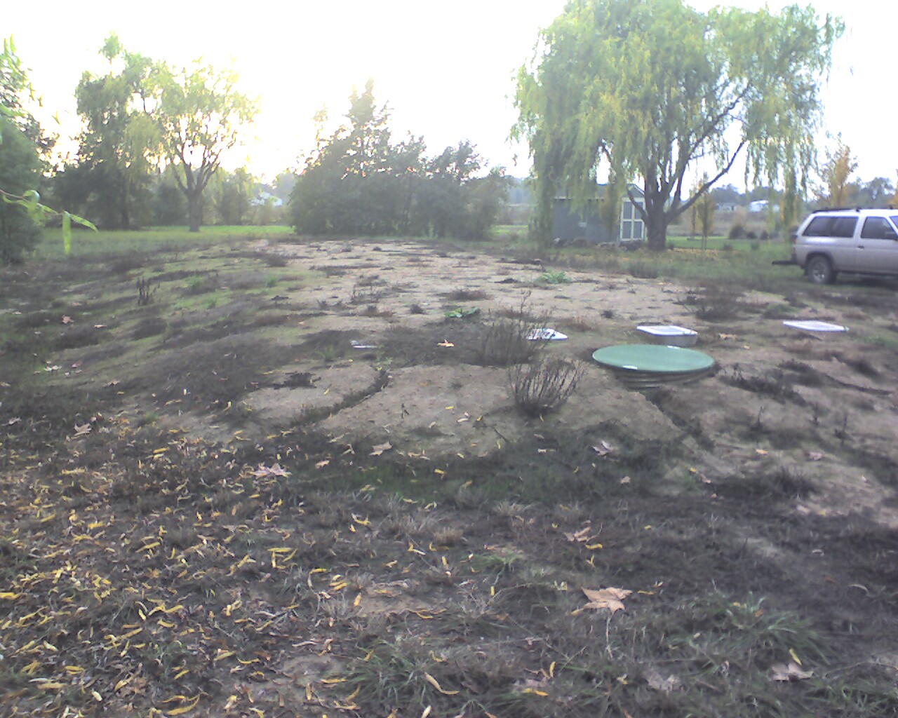 Failed mound septic system pre-construction site Clarksburg California