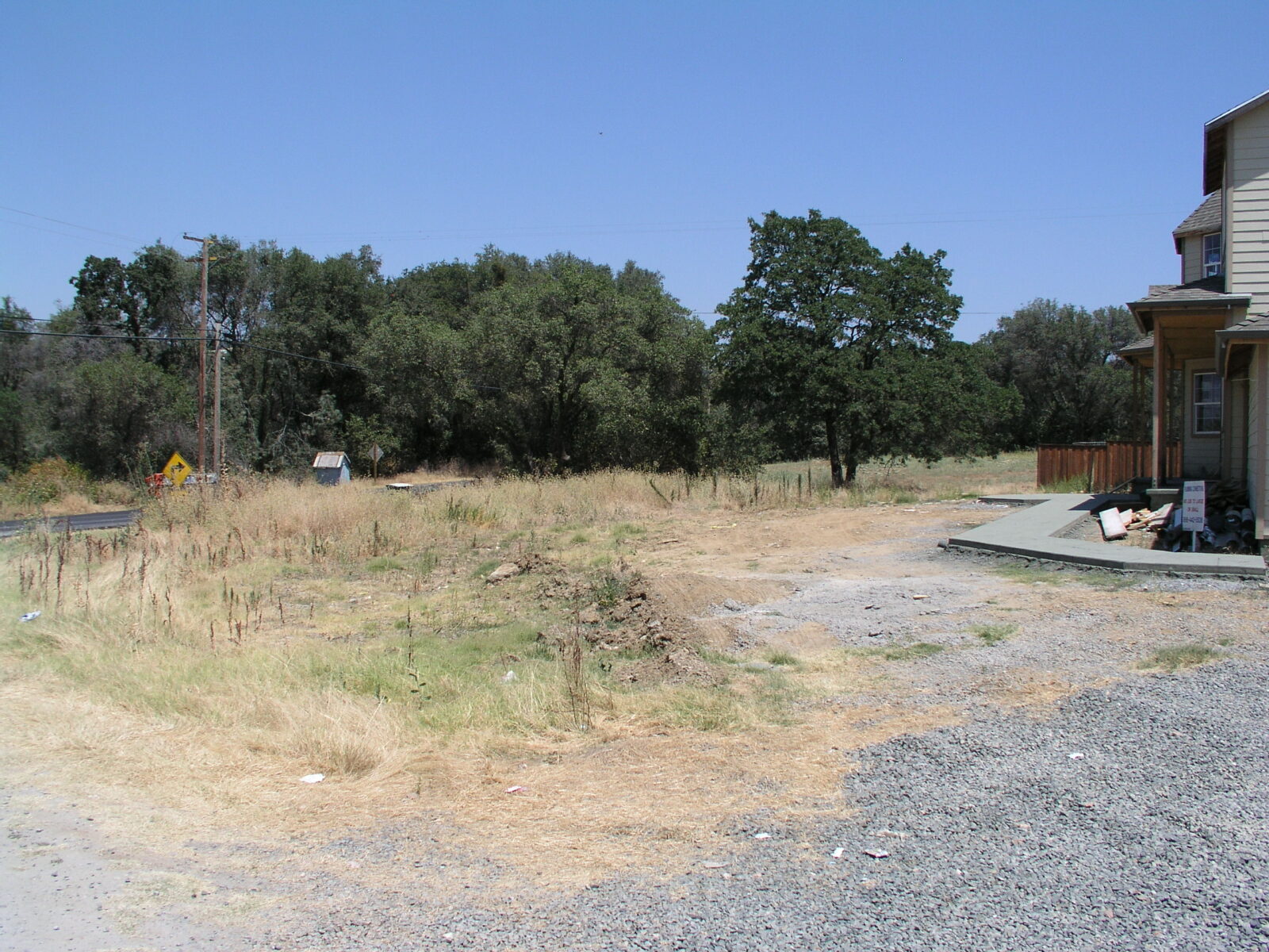 Site conditions before Hoot septic installation Ophir California solid rock
