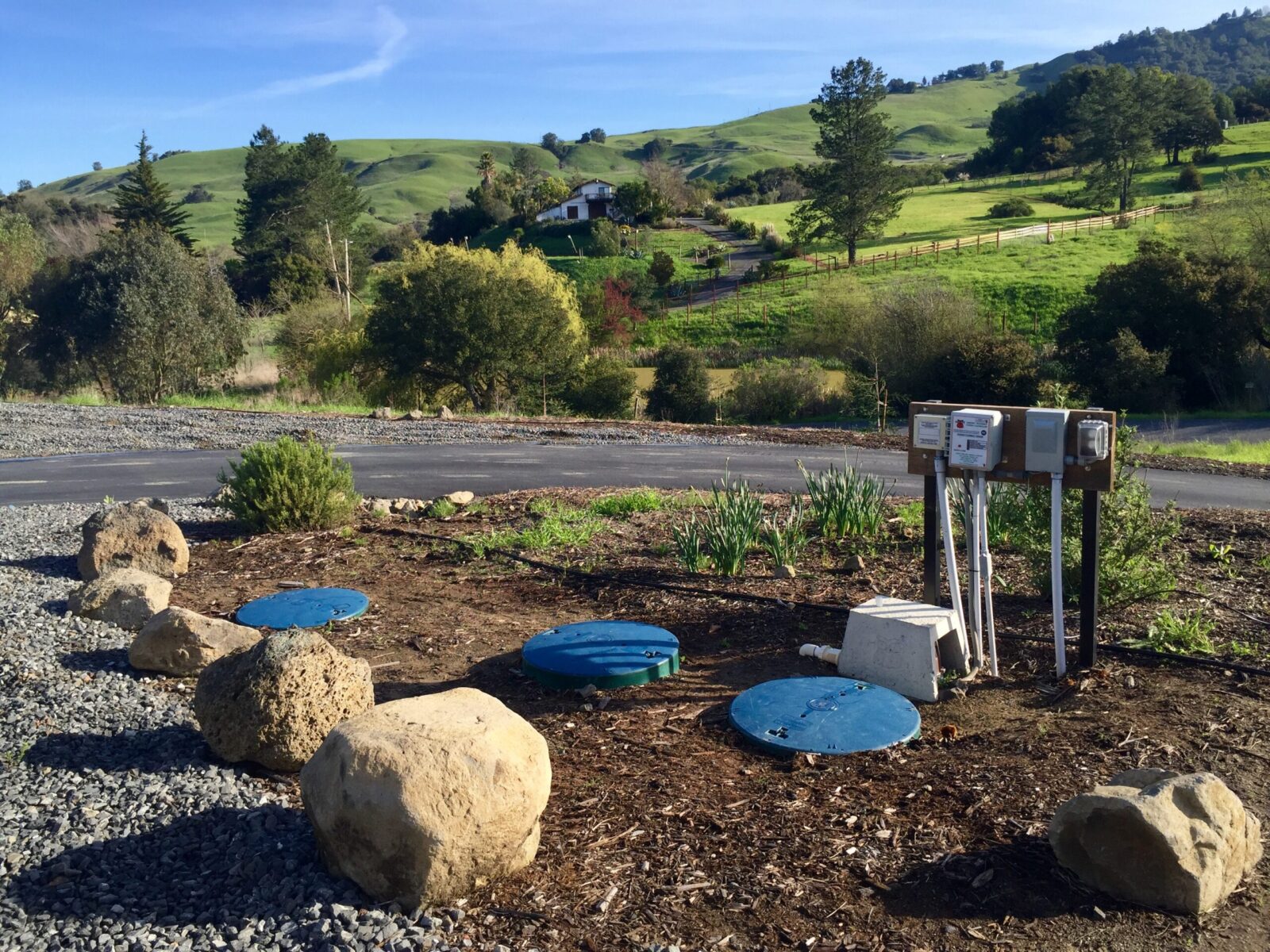 Completed Hoot advanced septic system installation in Napa County California