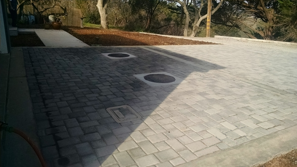 Small Santa Cruz lot with no room for conventional septic system before Hoot installation